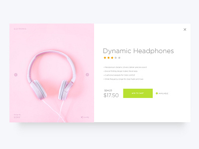 product card add animation cart checkout dashboard design headphone icon interaction ui ux web