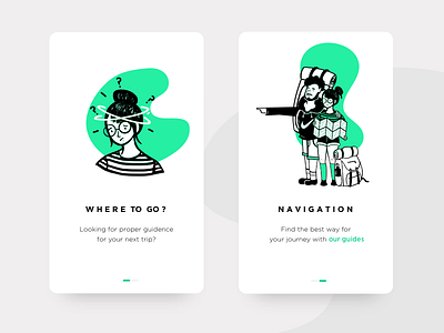 Travel Guide animation dashboard girl guide illustration landing mobile travel trekking ui ux