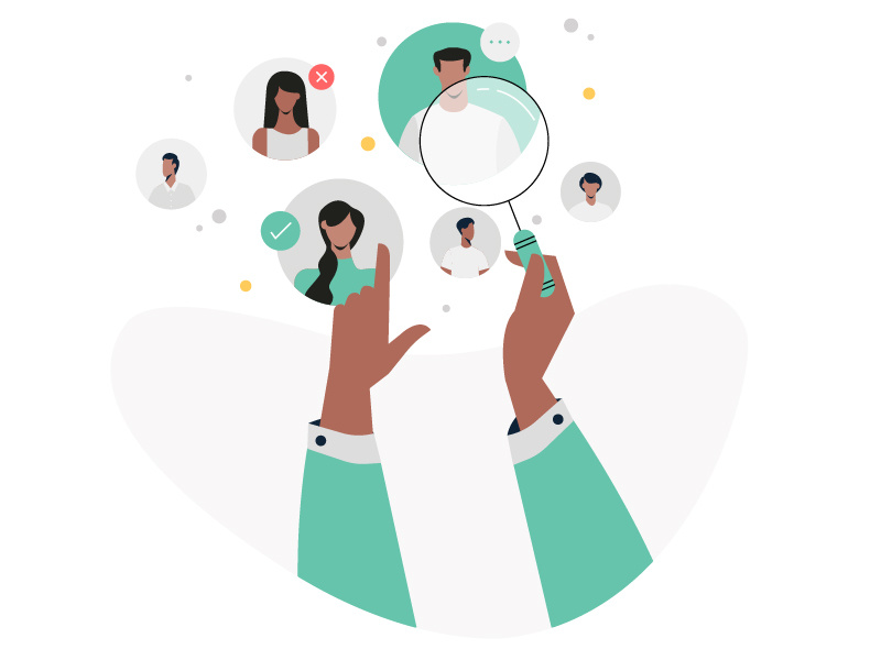 Verifying Account verifying user ui illustration hand girl boy