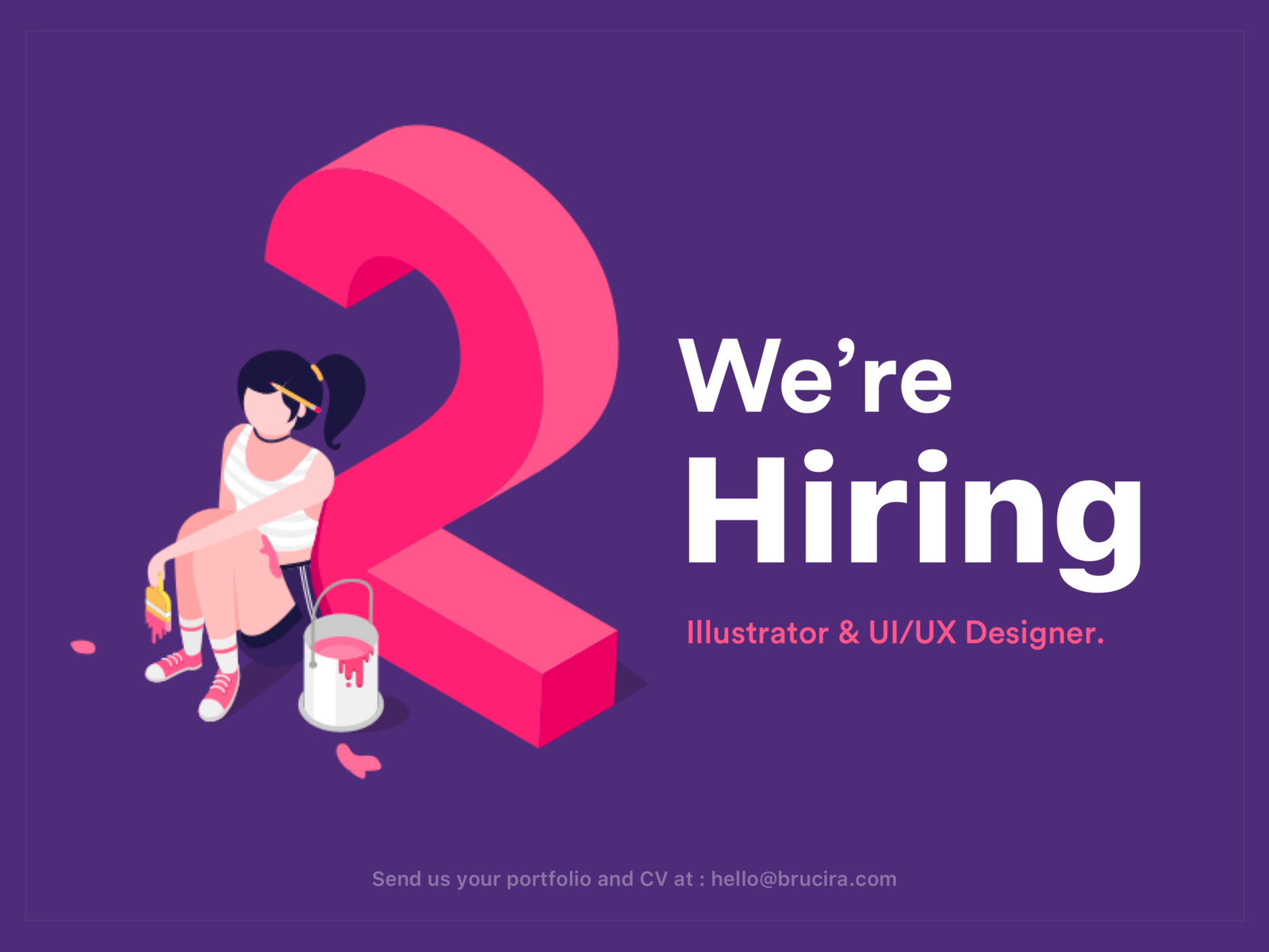 brucira is hiring ! by Siddhita upare for Brucira on Dribbble