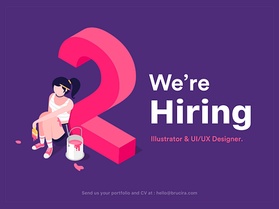 brucira is hiring ! designer hiring illustration illustrator india job job application mumbai ui uiux ux web