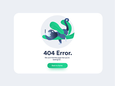 Error 404 404 error 404 page empty error icon illustration jungle leaf mobile monkey plant state ui ux web