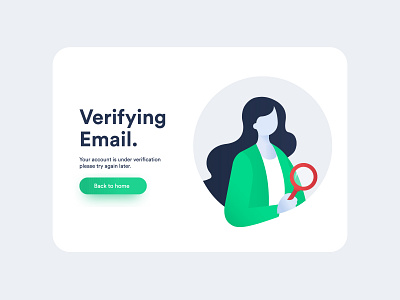 Verifying Email email girl illustration office ui ux