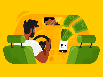 City One illustration app apple boy cab car design icon illustration men mobile money pooling store ui ux