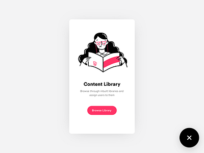 Content Library Illustration book book art design girl illustration reading ux