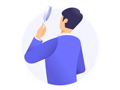 Searching property agent app broker building character design illustration magnifying magnifying glass men mobile office property real estate search searching ui ux vector web