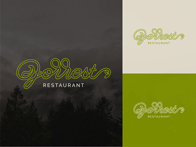 Logo Restaurant Forrest branding calligraphy handlettering illustration inspiration lettering logo typography