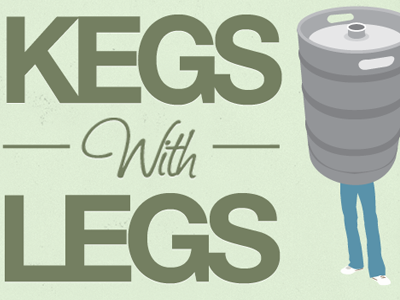 Kegs with legs, close crop of poster illustrator kegs with legs poster vector