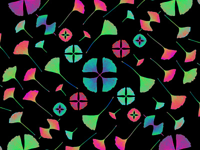 Ginko Vuitton graphic design illustration pattern