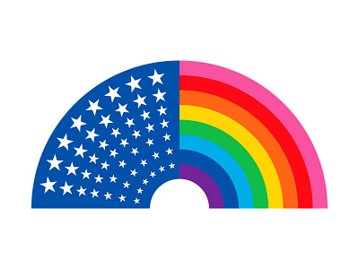 THE U.S. OF GAY icon illustration logo