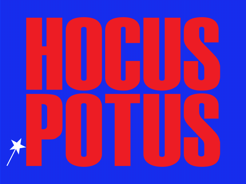 HOCUS POTUS illustration typography logo