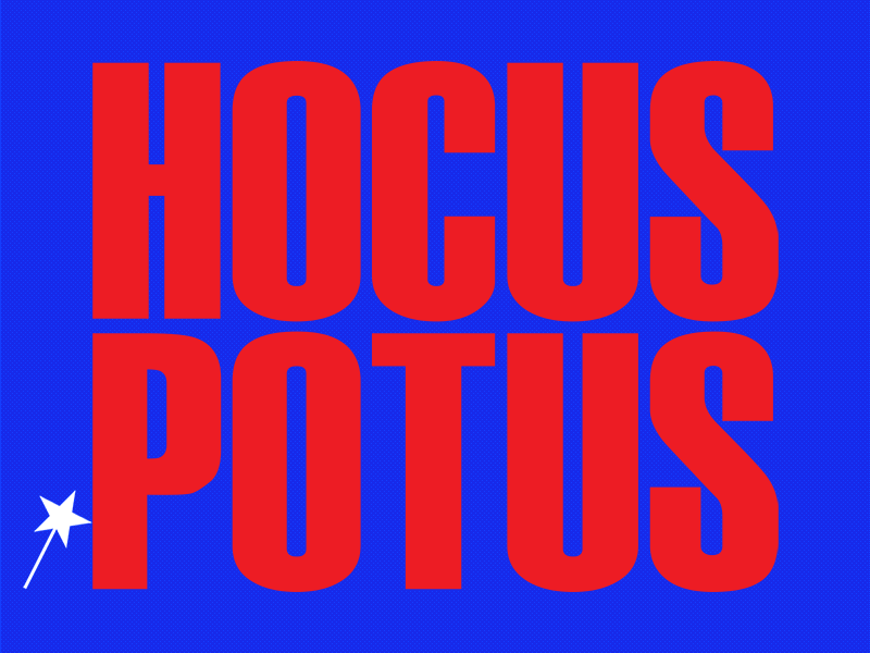 HOCUS POTUS illustration logo typography