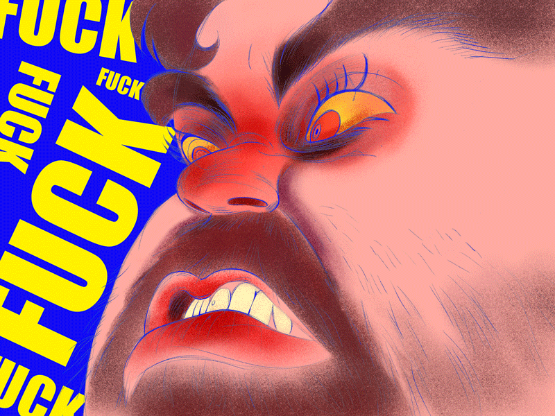 Fuck Monday. character typography illustration