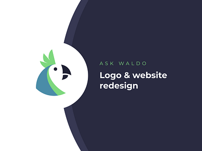 Ask-Waldo redesign blue branding design graphic design green knowledge logo mobile responsive startup ui waldo webdesign wordpress