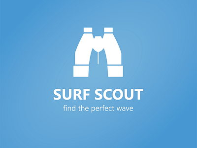 Surf Scout App Logo blue design logo negative space scout surf weather weather app