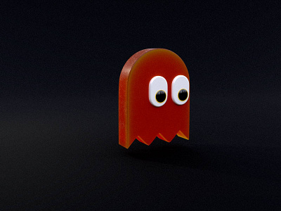 GhostPac 3d cute design easy illustration logo photon rebound render vectary