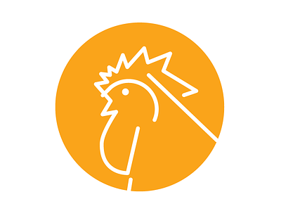 Rooster chicken icon kfc pictogram rooster