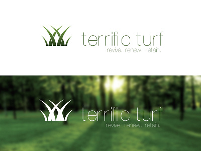 Terrific Turf Logo landscaping lawn services logo terrific turf