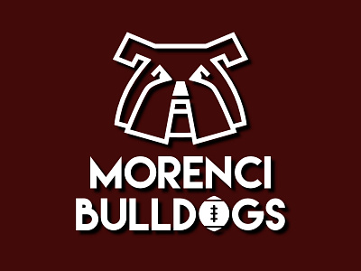 Morenci Bulldogs Football Logo bulldog football high school logo michigan morenci school