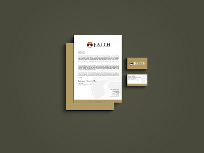 Faith Baptist Church Stationary Letterhead Business Cards baptist brand branding business cards church faith identity letterhead stationary