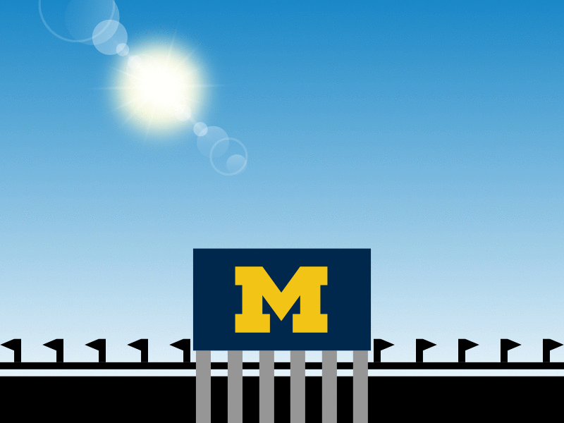 The Big House (Michigan Football Stadium) by Brett Garwood on Dribbble