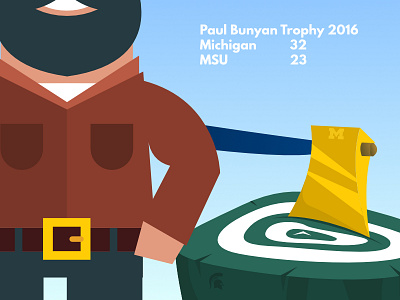 Paul Bunyan 2016 hail to the victor michigan football michigan state paul bunyan