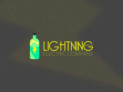 Lightning In A Bottle Logo bolt bottle branding design electric lightning logo