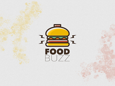 Food Buzz Logo bell brand branding burger buzz buzzer design food identity ketchup logo mustard