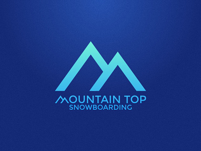 Mountain Top Snowboarding blue branding company gradient identity logo mountain mountains snowboarding top typography