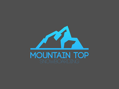 Mountain Top Snowboarding branding company logo identity logo mountain mountain top snow snowboarding