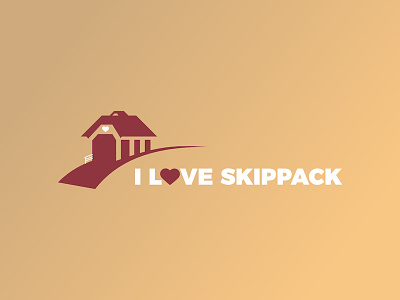 I Love Skippack branding bridge covered bridge heart identity logo love skippack
