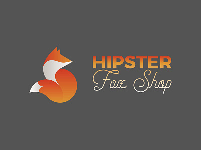 Hipster Fox Shop branding etsy fox fox shop gradient hipster identity typography