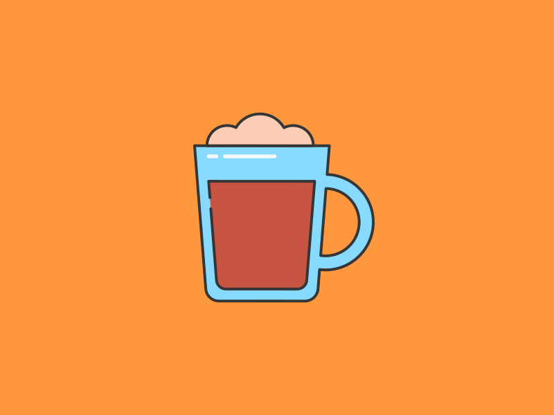 Glass of Coffee Icon Animation animation gif glass glass of coffee icon icon animation motion design motion graphic motion graphics