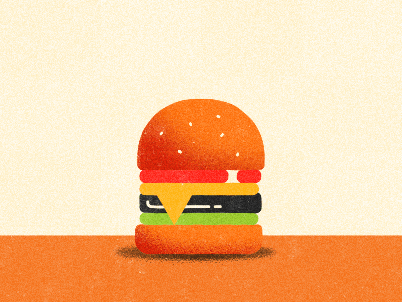 Burger Animation after effects animation burger burger animation flat gif motion design motion graphic motion graphics shape layers