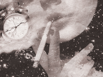 Your life has value cigarette collage fire grunge moon photoshop smoking time