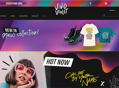 VividViolet Shop Identity aesthetic modern shop uix webshop website