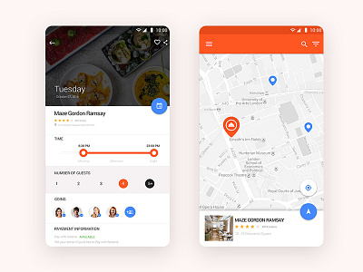 Location Material UI kit android app mobile ui