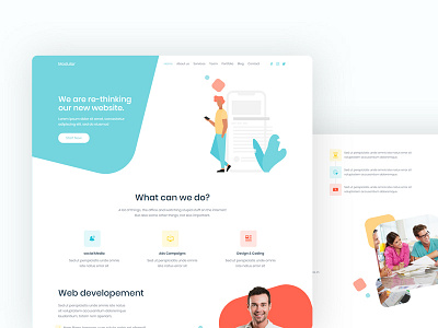 Modular Creative HTML Template creative design design portfolio ui