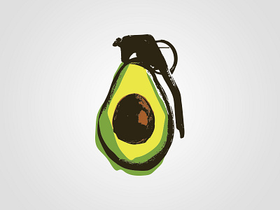 Avacado Bomb Icon avocado food fresh grenade guacamole icon key art logo restaurant