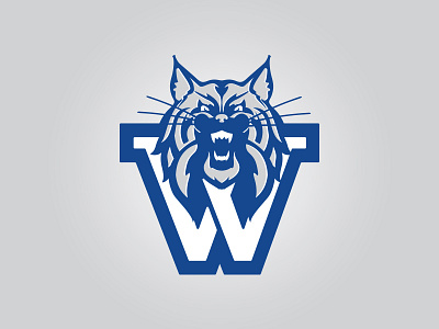 Westminster Icon athletics icon mascot school sports w wildcat