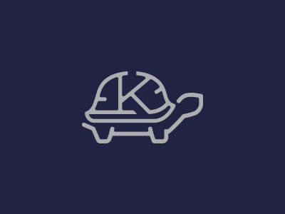 KNIGHT FINANCIAL typography k letter financial tortoise icon