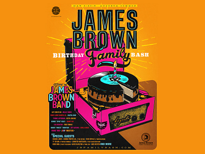B I R T H D A Y birthday concert james brown music poster print record retro typography vintage vinyl