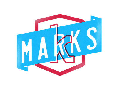 M A R K S crest enclosure icon k logo