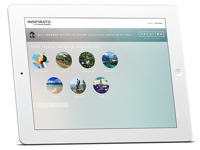 Vacation Sharing Concept app ipad sharing ui ux vacation website