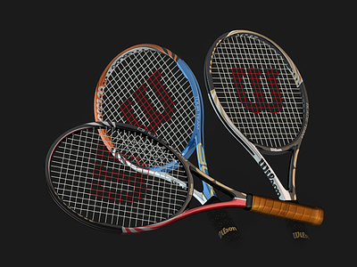Wilson CGI Rackets 3d cgi cinema 4d tennis