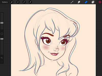 WIP - Rough Sketch - Character Design character design disney illustration procreate sketch woman