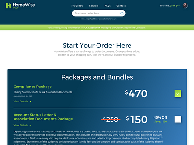 HomeWiseDocs - Start Your Order