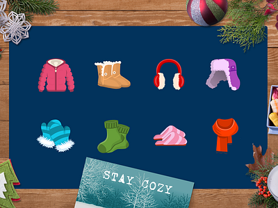Stay Cozy Winter Icons flat icon icon set ui vector