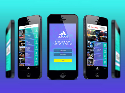 adidas App - Store Display Content Updater adidas app application gui iphone iphone app mobile mobile app phone ui user interface ux