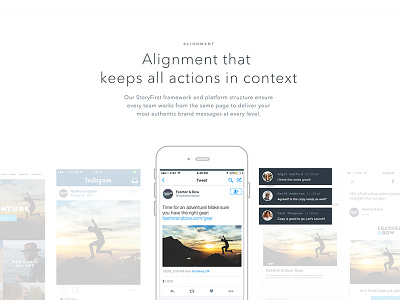 Alignment with Opal alignment clean layout minimal mobile social ui ux web design website
